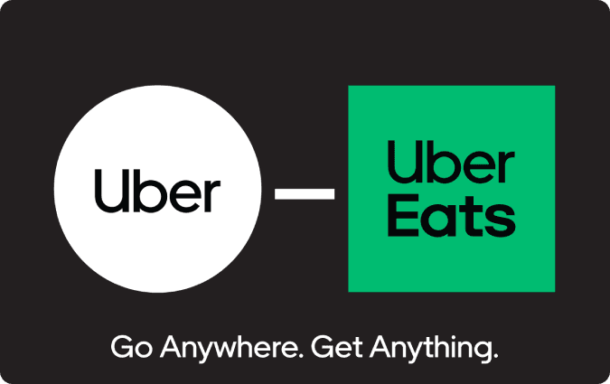Uber & Uber eats Gift Card Canada